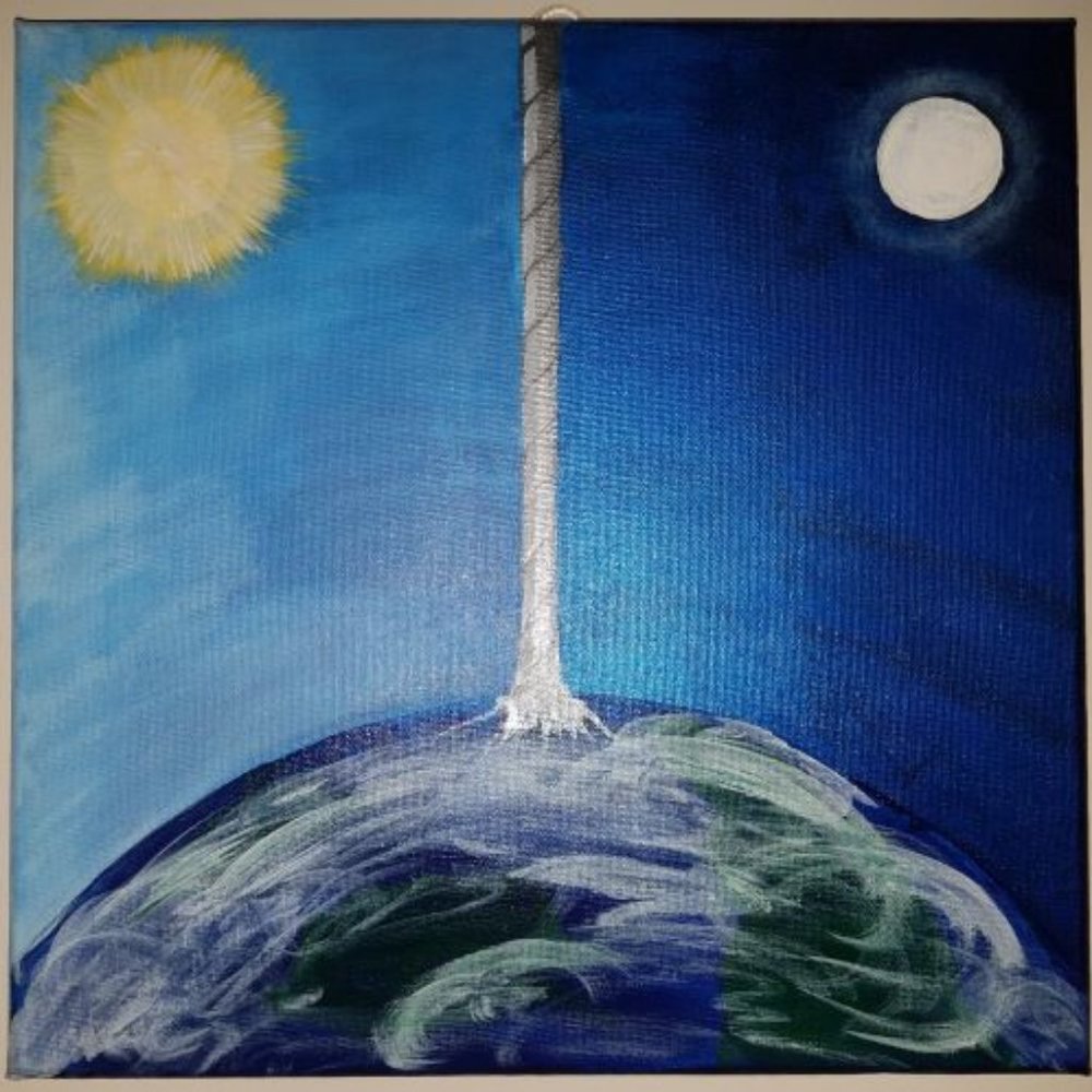 Silver Cord of Spirit Original Painting